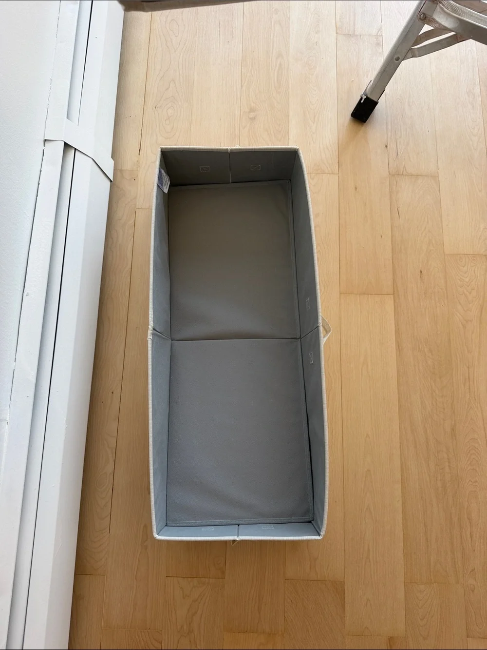 Ivory Fabric Under-Bed Storage Organizer with Double Lids